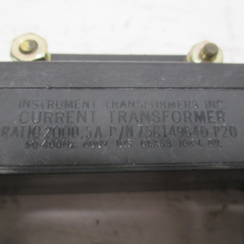 IT 75C149640-20 Current Transformer 2000:5 Ratio CT 50-400HZ 10KV 600V (AH0402-3)