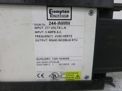 Crompton Instruments 244-INWW Digital Meter Metering System 277V 5A (DW6943-2)