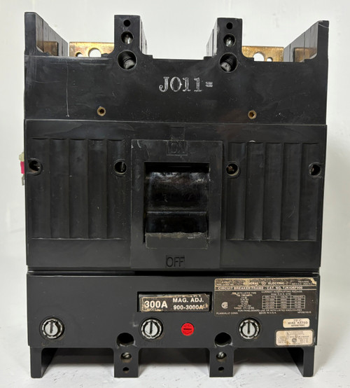 GE TJK426F000 400A 2 Pole Breaker w 300 Amp Trip Aux & Shunt 2P General Electric (EM5399-1)