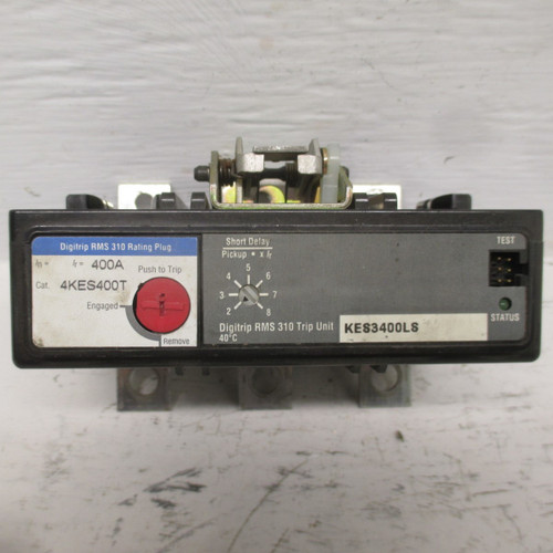 Cutler Hammer KES3400LS Digitrip RMS 310 Trip Unit W/ 400A Rating Plug 4KES400T (AH0532-1)