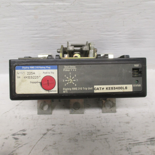 Cutler Hammer KES3400LS Digitrip RMS 310 Trip Unit W/ 225A Rating Plug 4KES225T (AH0533-1)