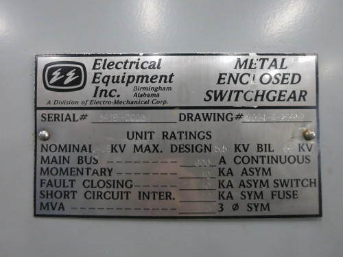 NEW 5kV Switchgear Fusible Load Interrupter Switch 600A Auto Jet S&C 5 kV 4.16kV (DW7150-1)