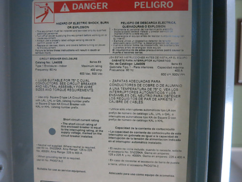 NEW Square D LA400S 400A Circuit Breaker Enclosure LA400-S 400 Amp LAL KAL E3 (DW7164-1)