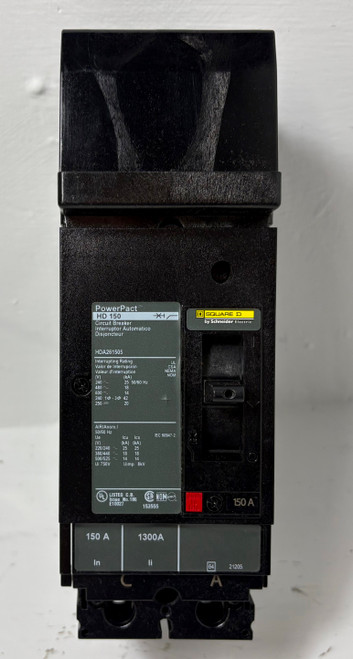 NEW Square D I-Line HDA261505 150A HD 150 PowerPact 2P Breaker HD150 150 Amp NNB (EM5472-1)