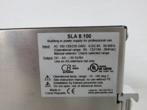 Puls SLA8.100 Power Supply Module 115/230V - 30.5V DC SLA-8.100 SLA 8 120/240V (DW7171-8)
