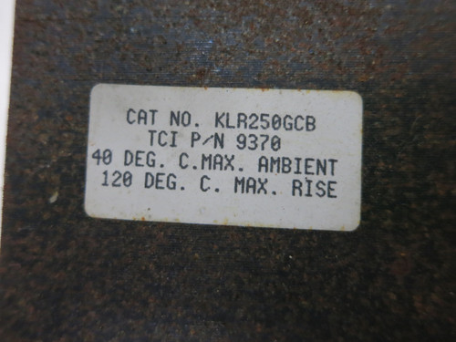 TCI KLR250GCB Line Reactor 250A 44uH 9370 AB 165875 3PH KLR-250GCB KLR250 (DW7181-1)