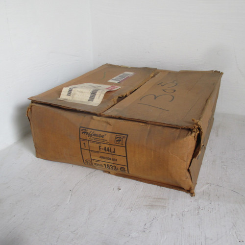 NEW Hoffman F-44LJ Junction Box Lay-in Hinged Cover Gray Steel 4”x4” Wireway NIB (AH0579-1)