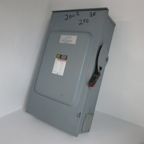 Square D H324NRB 200A 240V Fusible Safety Switch Disconnect 3R Ser F05 200 Amp (AH0608-1)