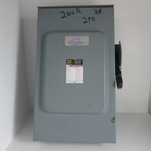 Square D H324NRB 200A 240V Fusible Safety Switch Disconnect 3R Ser F05 200 Amp (AH0608-1)