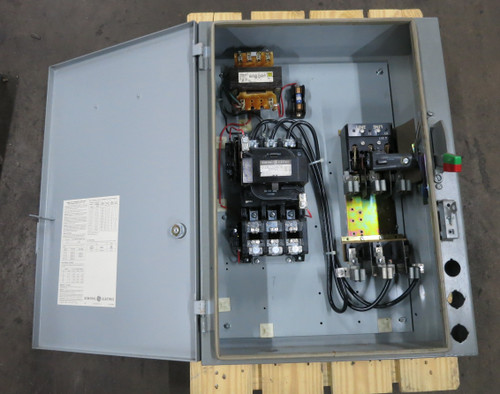 GE Size 3 Starter 100A Fusible Combination Combo Box 100 Amp CR308E2052WAATAA (DW7400-1)