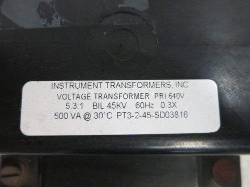 Instrument Transformers PT3-2-45-SD03816 Voltage Transformer 640V 5.3:1 Ratio (DW7413-3)