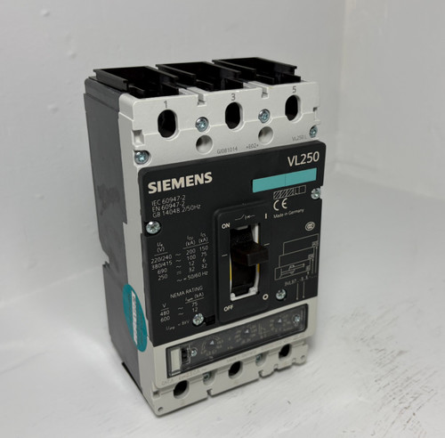 NEW Siemens VL250 250A Circuit Breaker 3P 600V 3VL3725-3AP36-0AA0-Z 250 Amp NIB (EM5577-6)