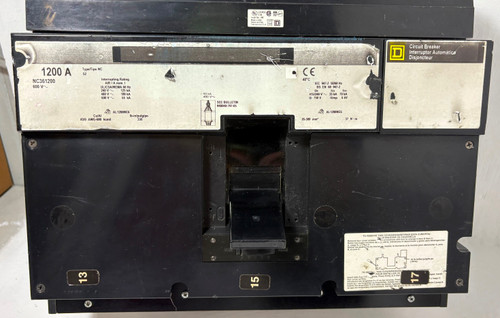 Square D I-Line NC361200 1200A Circuit Breaker Type NC 1200 Amp HACR bad label (EM5579-1)