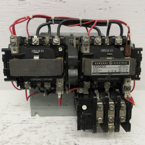 GE CR309C0 NEMA Size 1 Reversing Starter 27A 600V 120V Coil 27 Amp Sz1 CR309O AC (AH0668-1)
