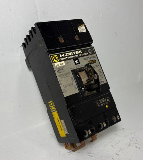Square D I-Line FI36100 100A I-Limiter Circuit Breaker 480/600V 3 Pole 100 Amp (EM5625-3)
