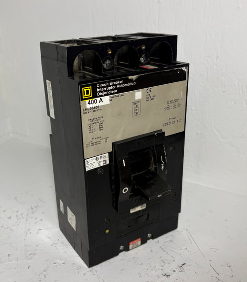 Square D LHL36400 400A Circuit Breaker Type LAL 480/600V 3 Pole 400 Amp HACR (EM5633-1)