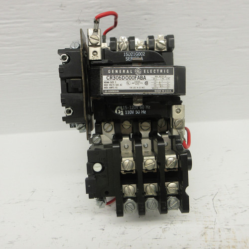 GE CR306D000FABA Size 2 Motor Starter 600VAC 45A 120V Coil 25HP CR306DOOOFABA 3P (AH0724-1)