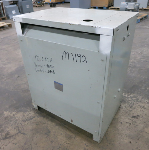 Westinghouse 112.5 kVA 4160 Delta to 240 Delta V 3PH Transformer 4160V - 240V (DW7527-1)