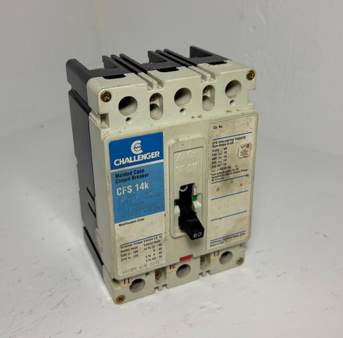 Challenger CFS3080L 80A Circuit Breaker 480/600V 3P CFS 14k CFS3080 80 Amp (EM5664-1)