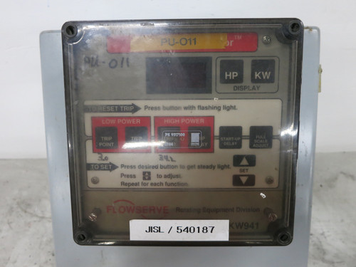 Flowserve AY56930B KW941 Pump Power Monitor w Enclosed MTE RL-03503 Line Reactor (DW7572-1)