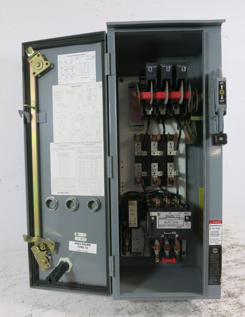 NEW Square D 60A Fused Size 2 Starter Combination Combo Box 60 Amp 8536SDO1S 12 (DW7601-1)