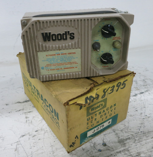 NEW TB Wood's Model J075 Ultracon SCR DC Drive Control 0.5 / 0.75 HP 115V J-075 (DW7622-1)