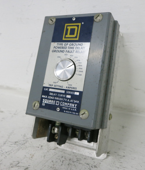 Square D GP-200C Ground Fault Relay Ser 1 GP Ground Time Delay Curve C 200-1200A (DW7623-1)