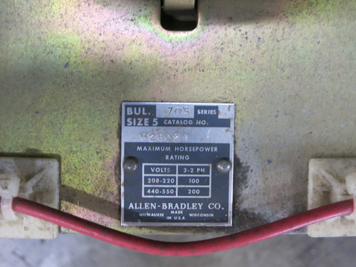 Allen Bradley 705 828024 Size 5 Reversing Contactor 120V Coil 200 HP 705-FOC23 (DW7629-1)