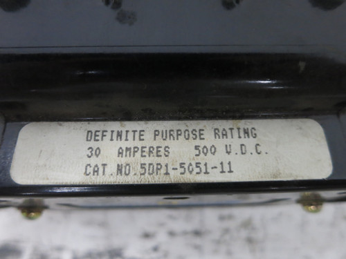 Joslyn Clark 5DP1-5051-11 30A 500VDC Definite Purpose Contactor 120V Coil 30 Amp (DW7632-2)