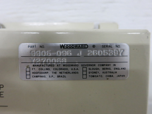 Woodward 9905-096 Rev J Automatic Generator Loading Control 9905096 115/230 VAC (DW7648-2)