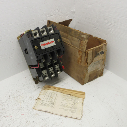 NEW Sylvania T13U033 Size 3 Motor Starter 90A 600V 120V Coil Type TM Sz3 NIB (AH0788-1)
