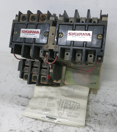 Sylvania T30U033 Size 3 Reversing Motor Starter 120V Coil 6030 TM NEW CONTACTS (DW7657-1)