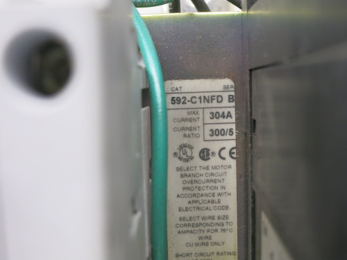 Allen Bradley 592-C1NFD SMP-3 Solid State Overload Relay 193-NX15 70-304A Size 5 (DW7663-1)