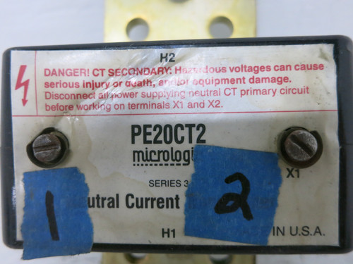 Square D PE20CT2 Ser 3 2000A Micrologic Neutral Current Transformer CT 2000 Amp (DW7667-1)