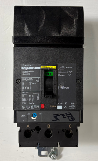 Square D I-Line JLA36250 JL 250 Amp PowerPact Circuit Breaker w/ 250A Trip JL150 (EM5702-1)