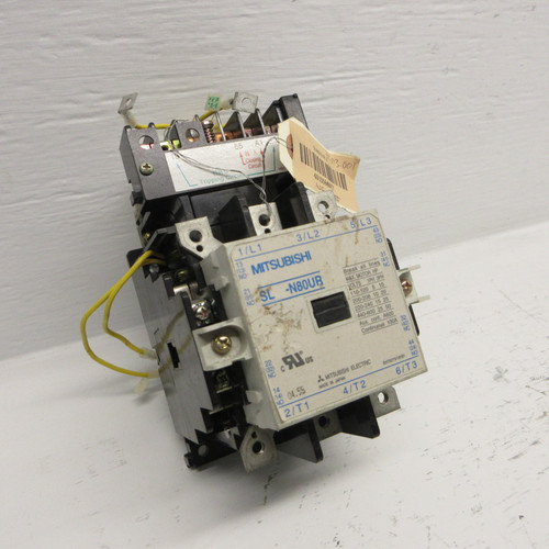 Mitsubishi SL-N80UR Motor Contactor 100 Amp 600V 50HP 240V Coil 3P 100A 3PH (AH0819-1)