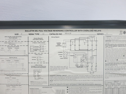 NEW Allen Bradley 505-AJD Size 0 Reversing Enclosed Motor Starter 505-AOD Type12 (DW7730-1)
