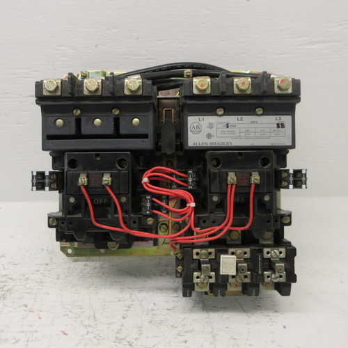Allen Bradley 505-DOD Size 3 Reversing Starter 120V Coil 90A 505-D0D w/ Heaters (AH0832-1)