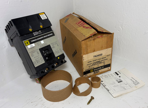 NEW Square D I-Line FA34030 30A Circuit Breaker 480 VAC Type FA S2 30 Amp NIB (EM5728-1) NEW Square D I-Line FA34030 30A Circuit Breaker 480 VAC Type FA S2 30 Amp NIB (EM5728-1)