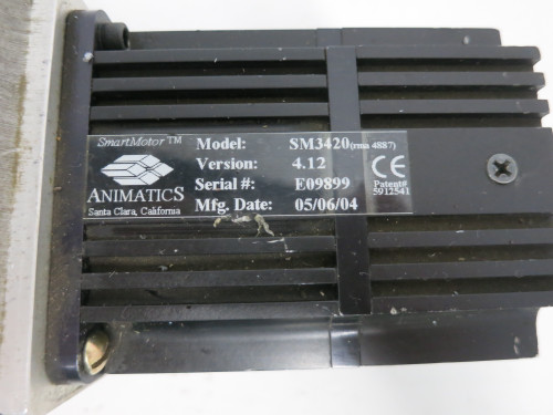 Animatics SM3420 SmartMotor Servo Motor w/ Sipco TechnoDrive S1045S002 Gearbox (DW7766-2)