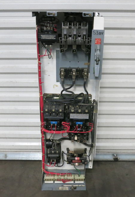 Allen Bradley 2100 Size 3 Reversing Starter 60 Amp Fusible 46" MCC Bucket (BJ1065-2)