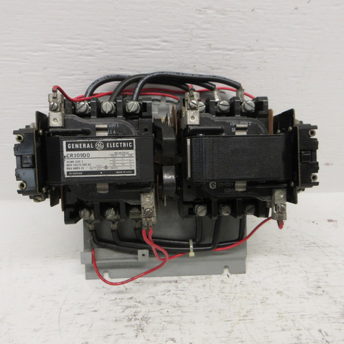GE CR309D0 Size 2 Reversing Contactor 45A 600VAC 25HP 120V Coils CR309DO 3PH Sz2 (AH0872-1)