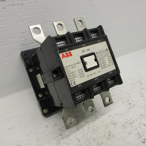 ABB EH 145 Motor Contactor 200 Amp 600V 125HP 220V-DC Coil 3PH 3P 200A EH-145 (AH0876-2)
