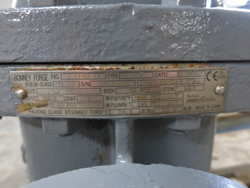 Bonney Forge 4" 1-11-RF-LE 4-150 Gate Valve DN100 Stem 13CR 1-11-RFLE 4 in WCB (DW7800-3)