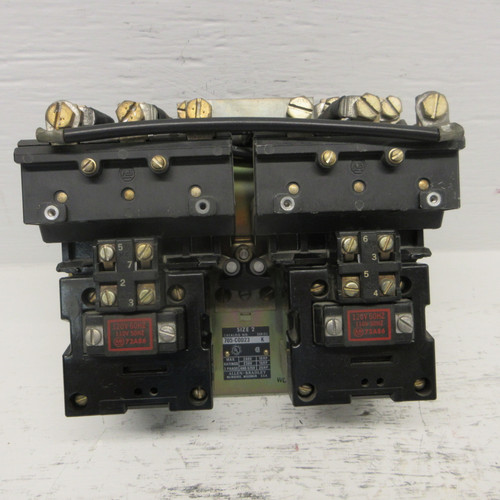 Allen Bradley 705-EOD23 Size 2 Reversing Contactor 25HP 480/600V 120V Coil Sz4 (AH0892-1)