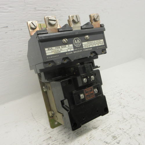 Allen Bradley 709DOB Size 3 Contactor 93/110V Coil 73A01 50HP 3P 709-DOB 709D0B (AH0890-1)