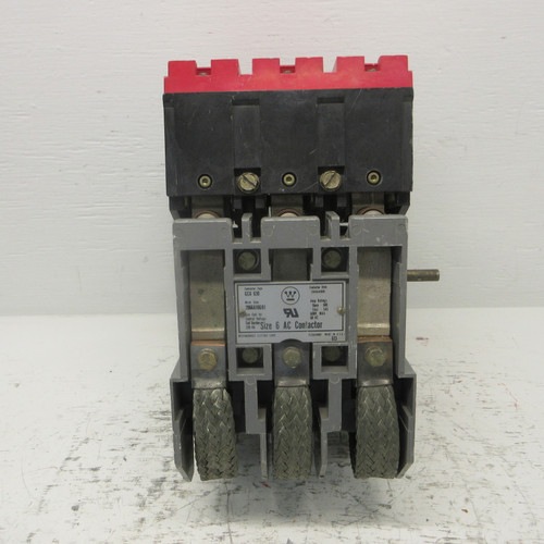 Westinghouse GCA 630 Size 6 Motor Contactor 2066A10G01 600A 600V 400HP 120V Coil (AH0895-1)