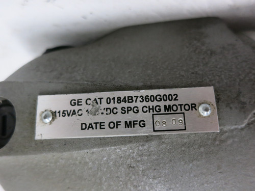 GE 0184B7360G002 Magne-Blast Charging Motor 115VAC / 125VDC ML-13 Stored Energy (DW7812-4)