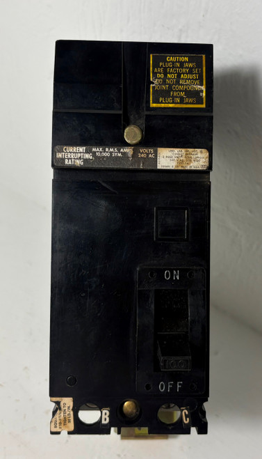 Square D I-Line FA22100BC 100A 2P Circuit Breaker Black 240V FA 2 Pole 100 Amp (EM5759-1)