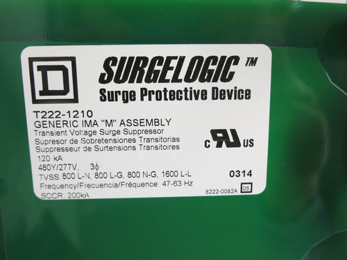 Square D T222-1210 SurgeLogic Voltage Surge Suppressor MA4IMA12 IMA TVS3DSPVC (DW7834-1)